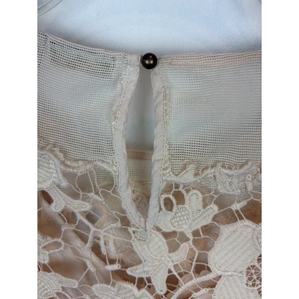 Anthropologie Magnolia Lace Dress Holding Horses Womens 4 Mini Milkmaid Boho